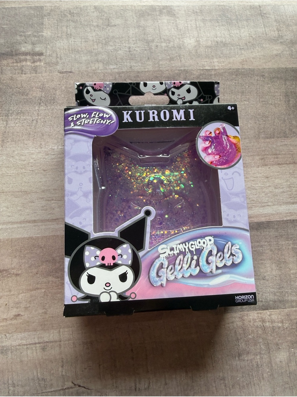 NEW SEALED Hello Kitty Kuromi Gelli Gels Purple Glitter Squishy Fidget Sanrio